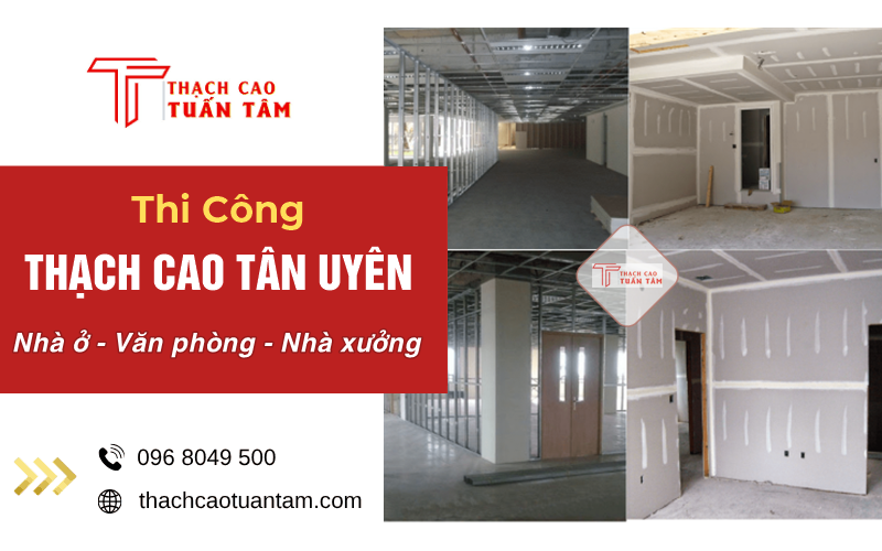 thi công thạch cao nhà ở văn phòng nhà xưởng