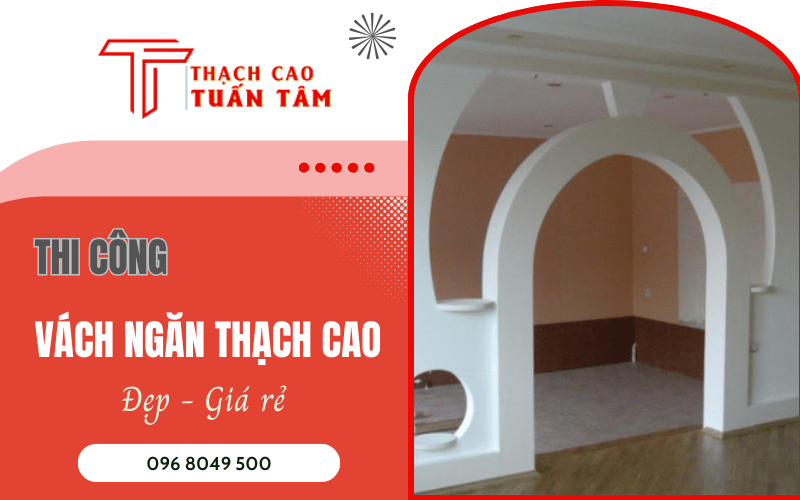thi công vách thạch cao