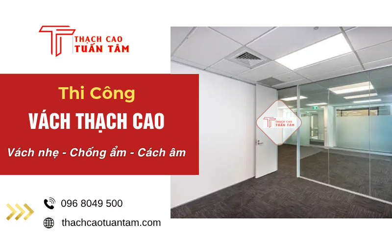 vách thạch cao cách âm chống ẩm