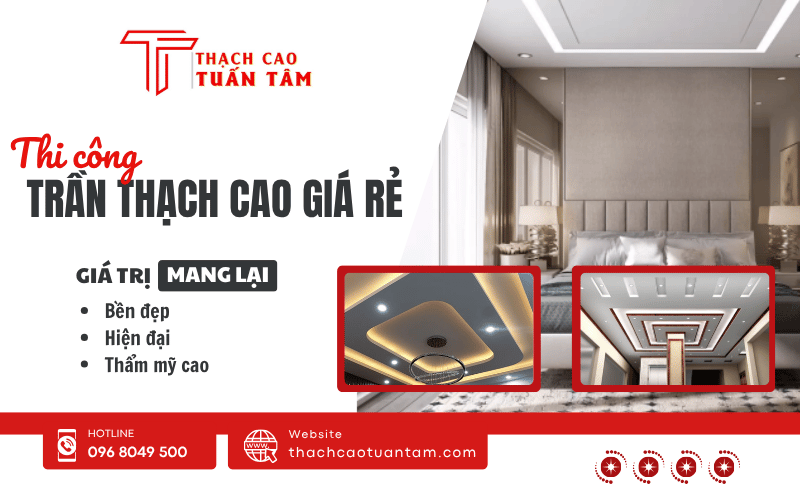 trần thạch cao giá rẻ