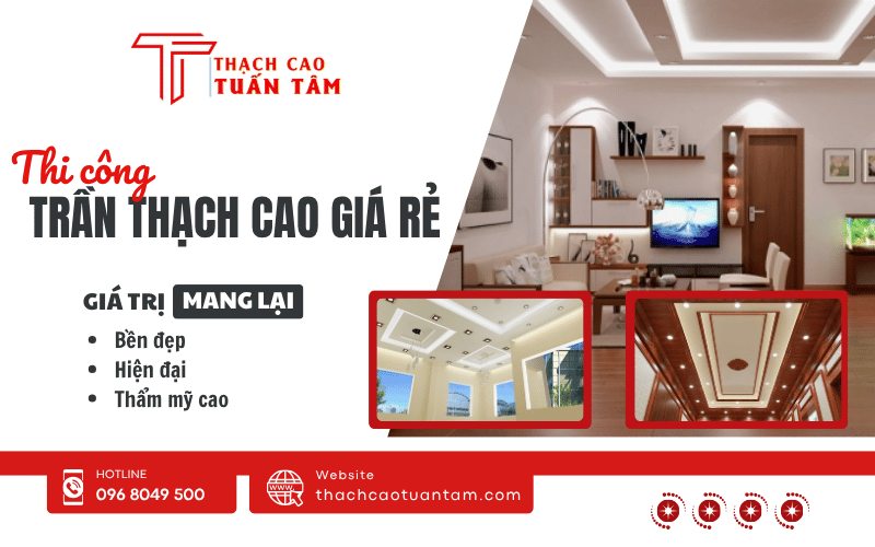 trần thạch cao giá rẻ
