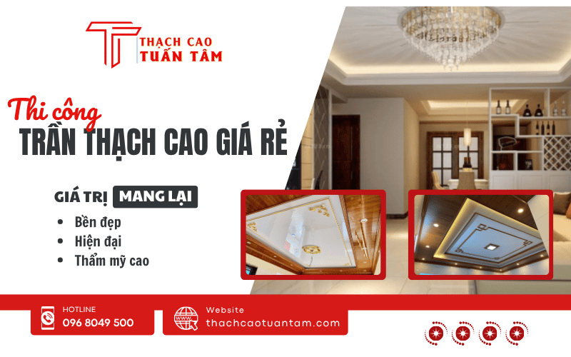 trần thạch cao giá rẻ
