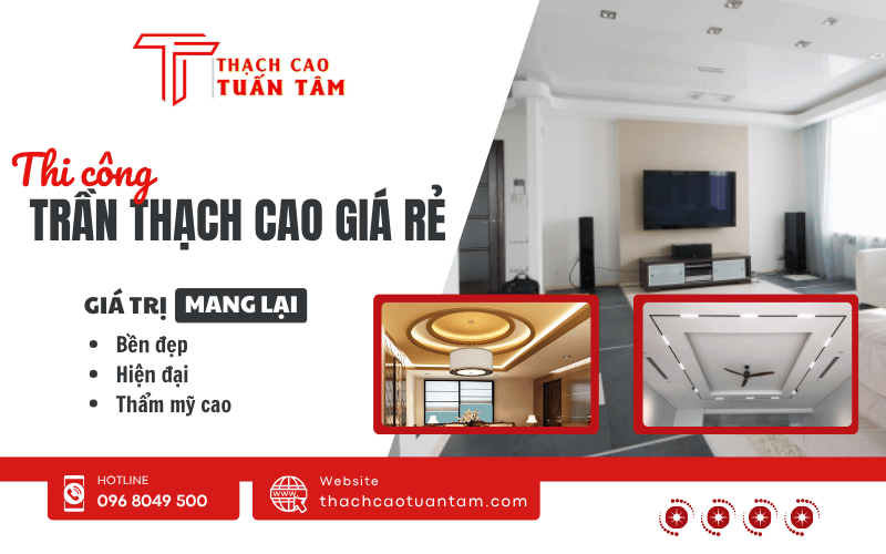 trần thạch cao giá rẻ