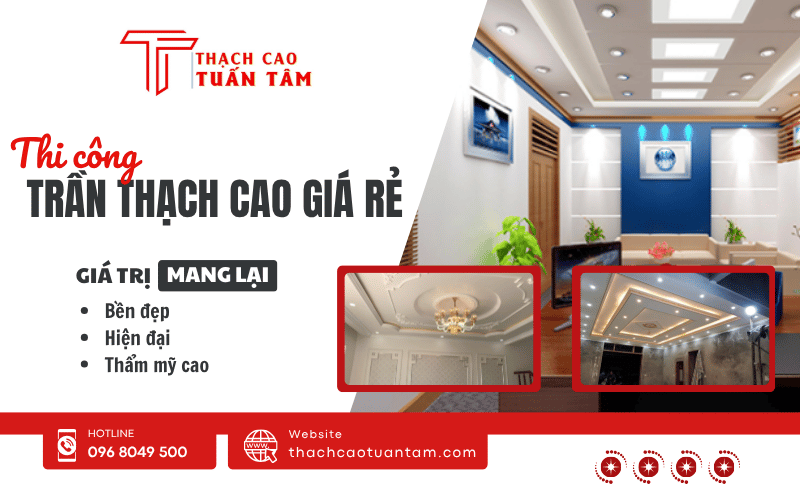 trần thạch cao giá rẻ