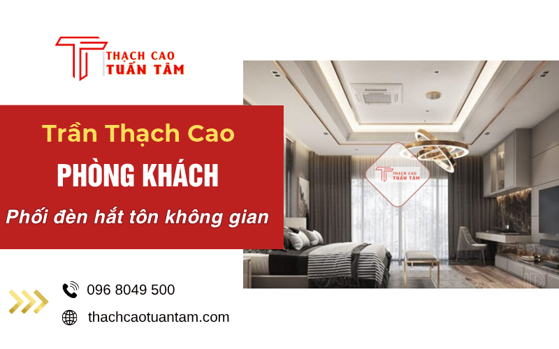 phối đèn hắt trần phòng khách